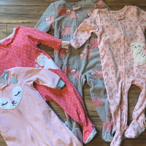 Bundle of 4 pairs footie pajamas - Picture 2 of 2